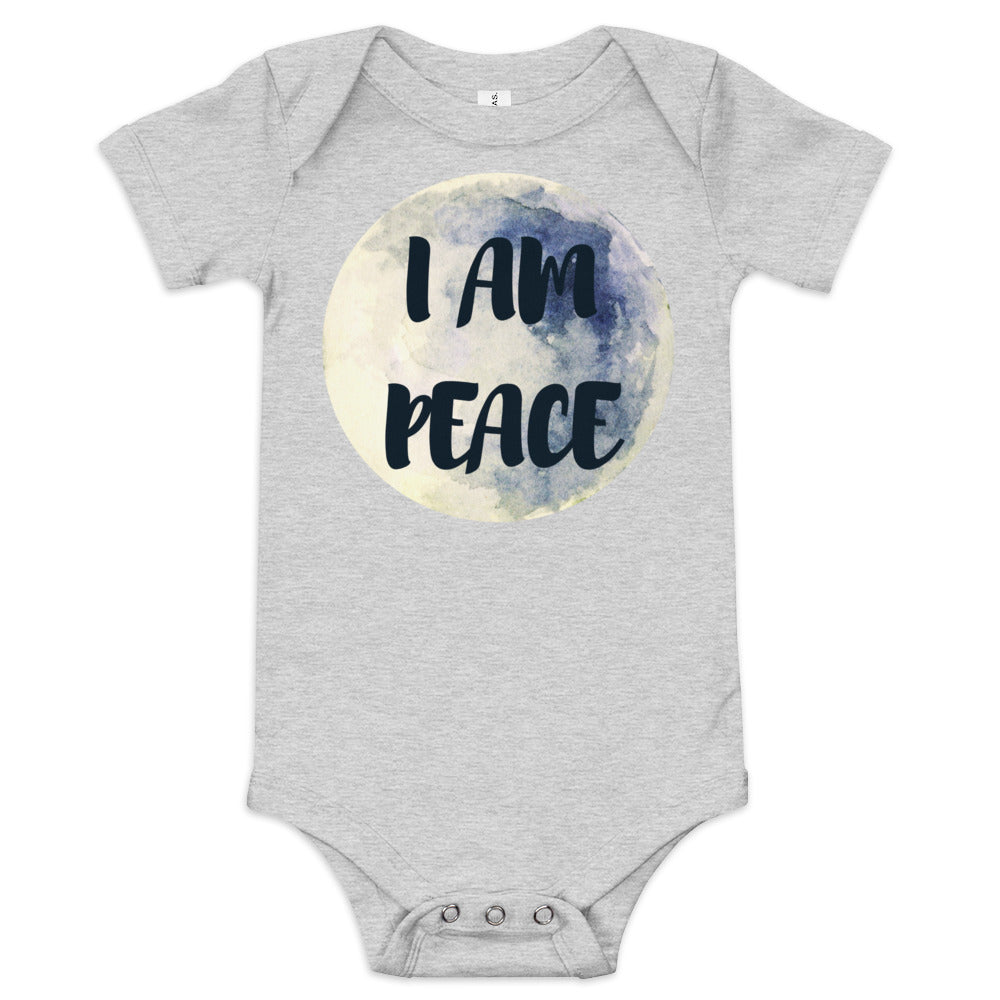 I Am Peace Positive Affirmation Baby short sleeve one piece