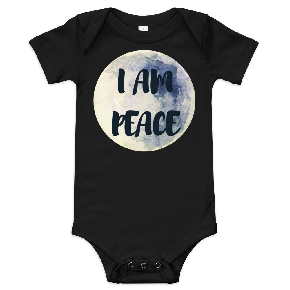 I Am Peace Positive Affirmation Baby short sleeve one piece