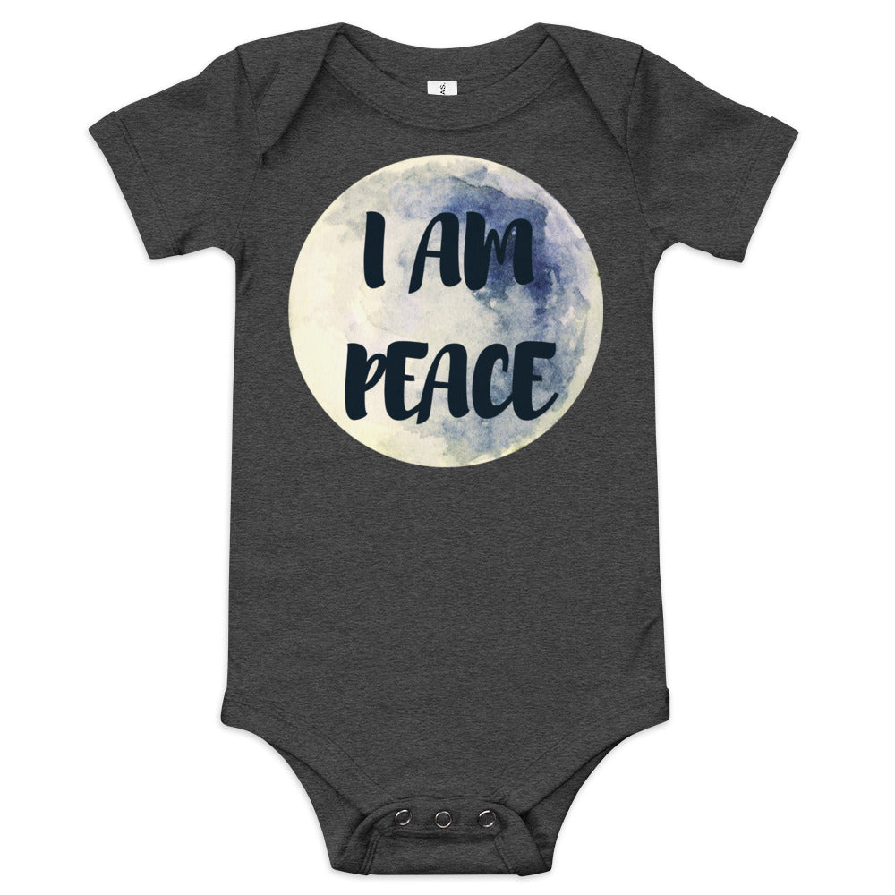 I Am Peace Positive Affirmation Baby short sleeve one piece