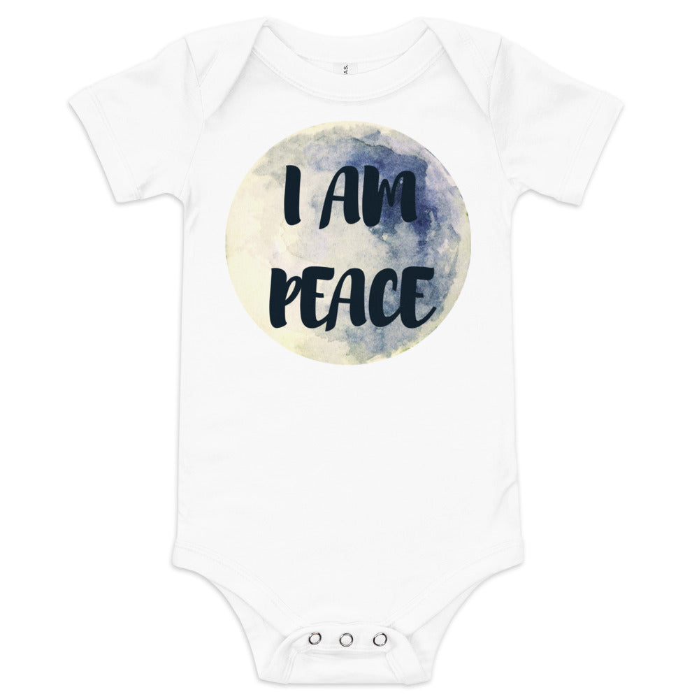 I Am Peace Positive Affirmation Baby short sleeve one piece