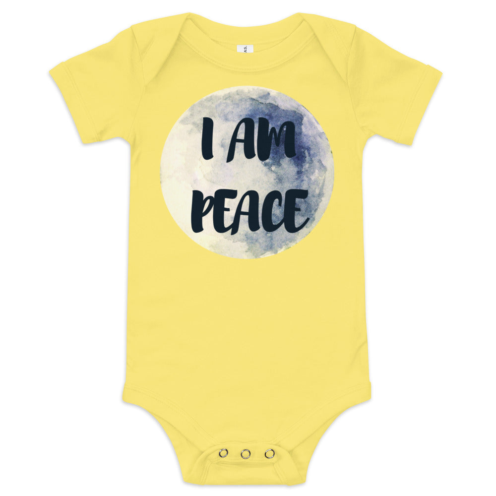 I Am Peace Positive Affirmation Baby short sleeve one piece