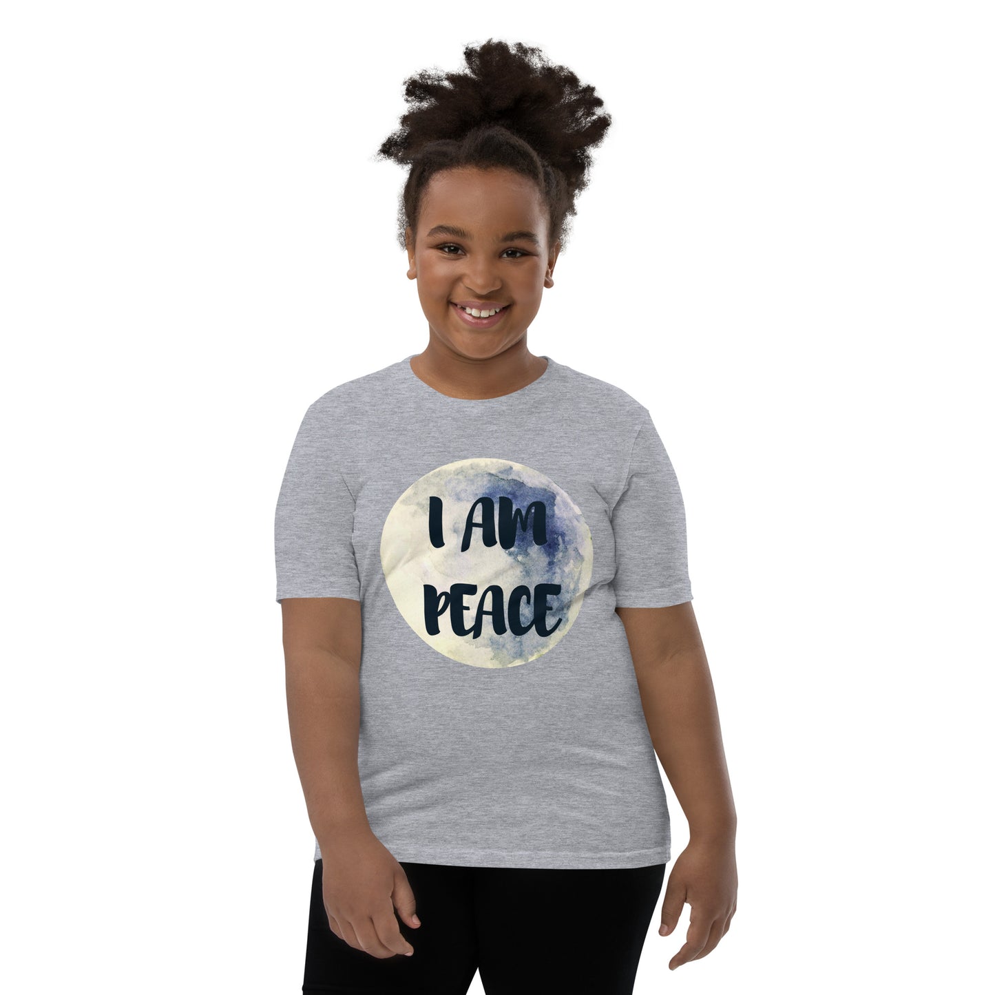 I AM Peace Positive Affirmation Youth Short Sleeve T-Shirt