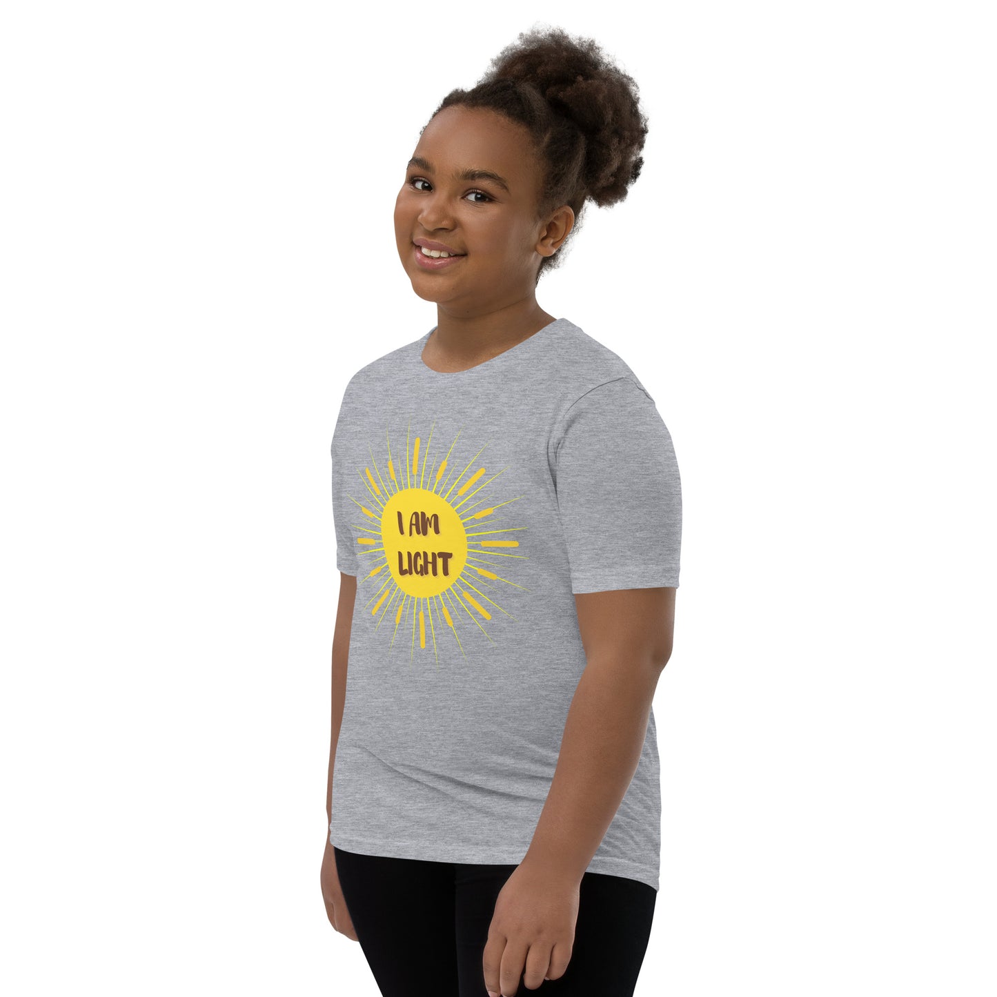 I AM Light Positive Affirmation Youth Short Sleeve T-Shirt