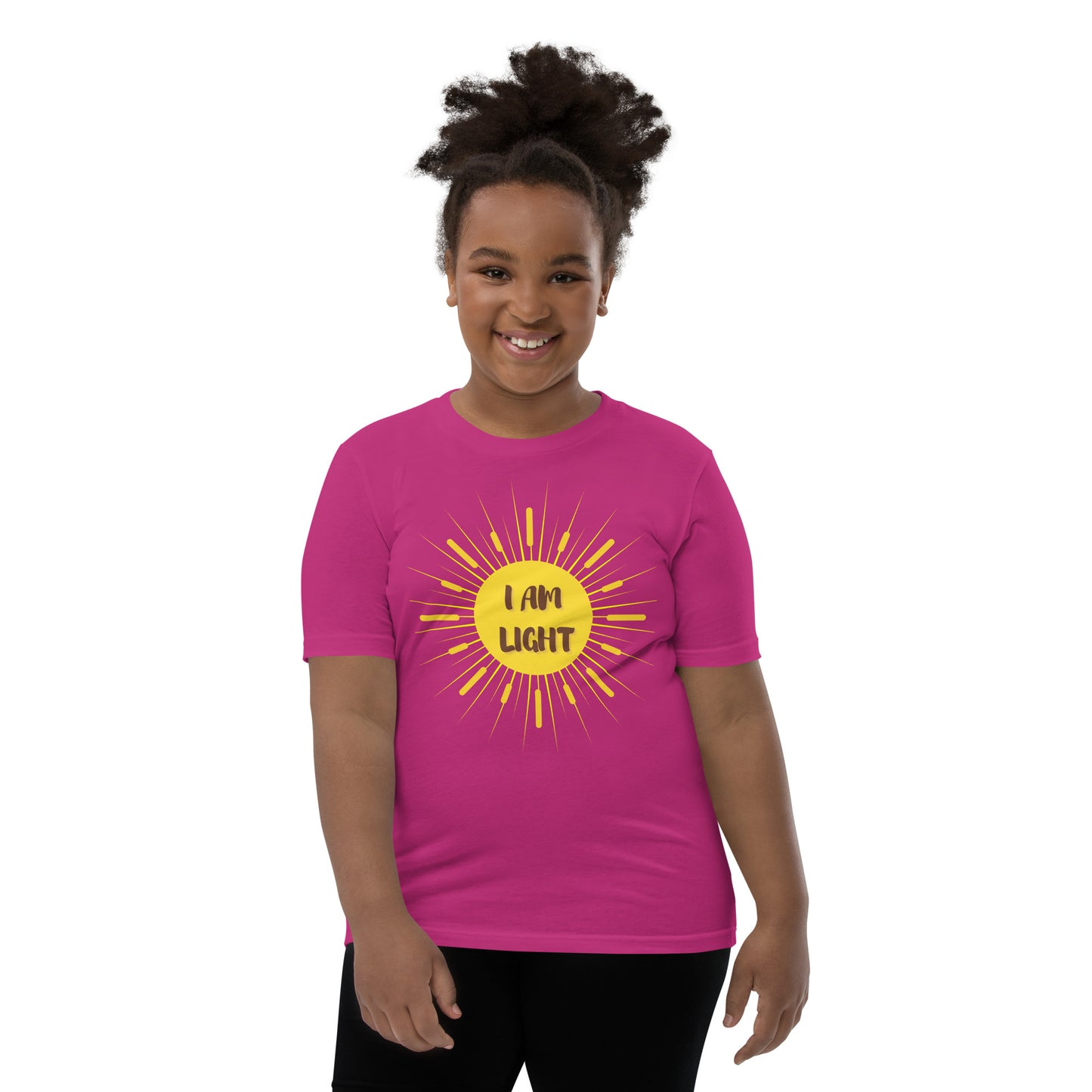 I AM Light Positive Affirmation Youth Short Sleeve T-Shirt