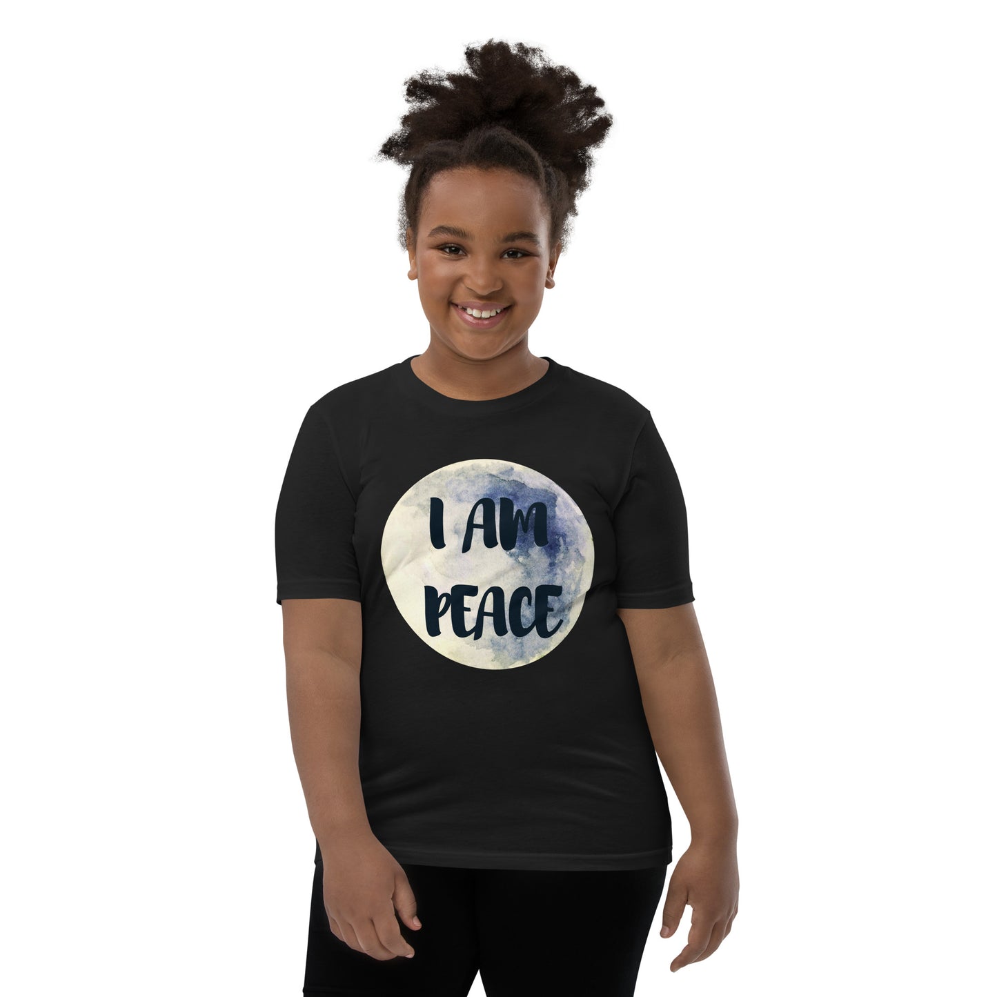 I AM Peace Positive Affirmation Youth Short Sleeve T-Shirt