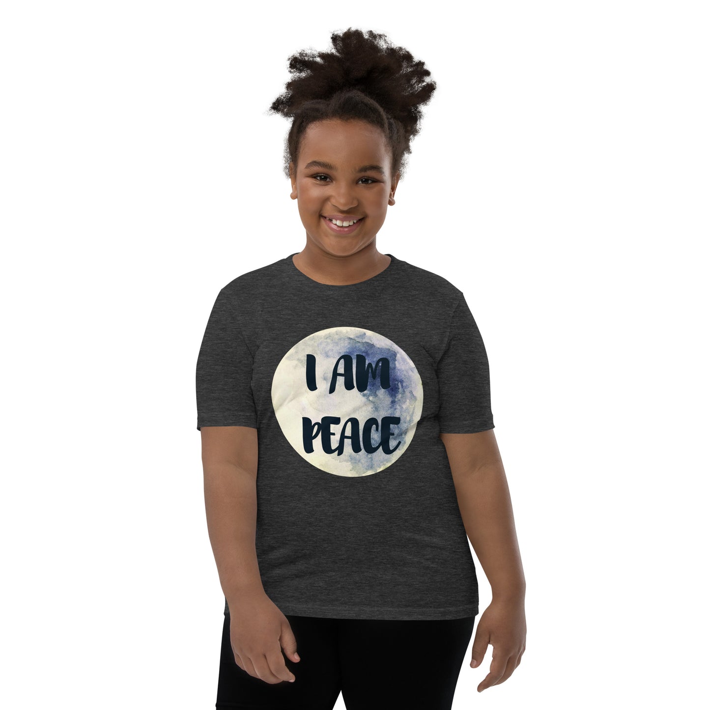 I AM Peace Positive Affirmation Youth Short Sleeve T-Shirt