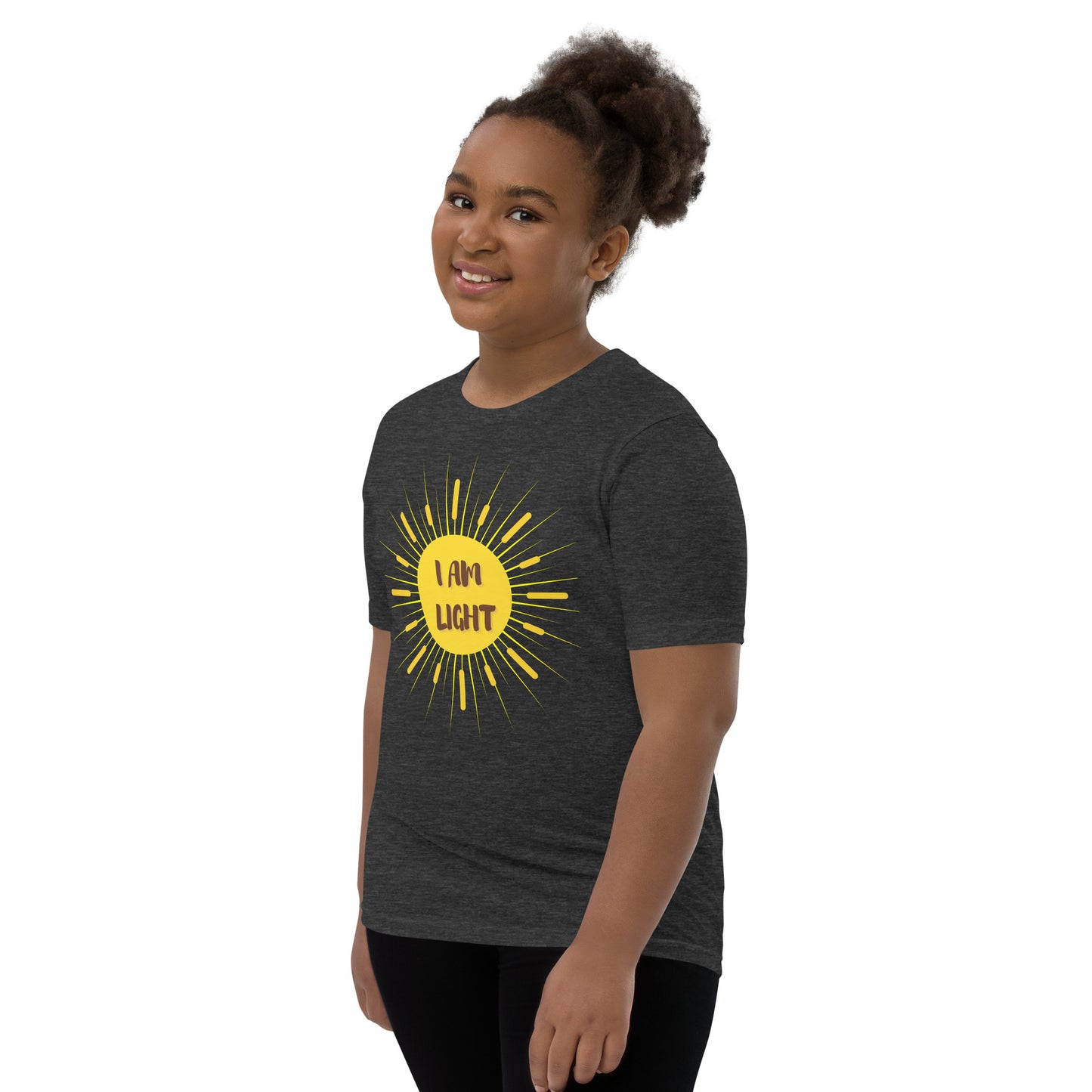 I AM Light Positive Affirmation Youth Short Sleeve T-Shirt