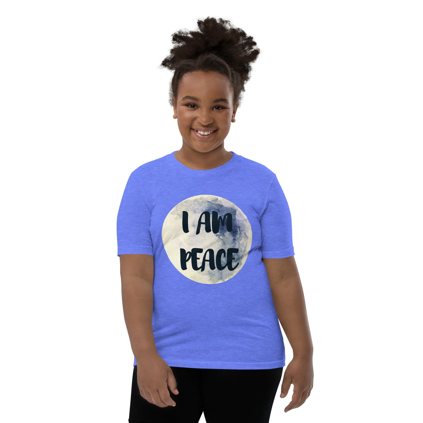 I AM Peace Positive Affirmation Youth Short Sleeve T-Shirt