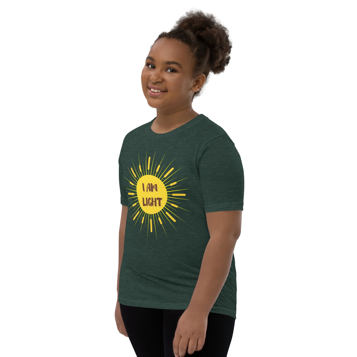 I AM Light Positive Affirmation Youth Short Sleeve T-Shirt