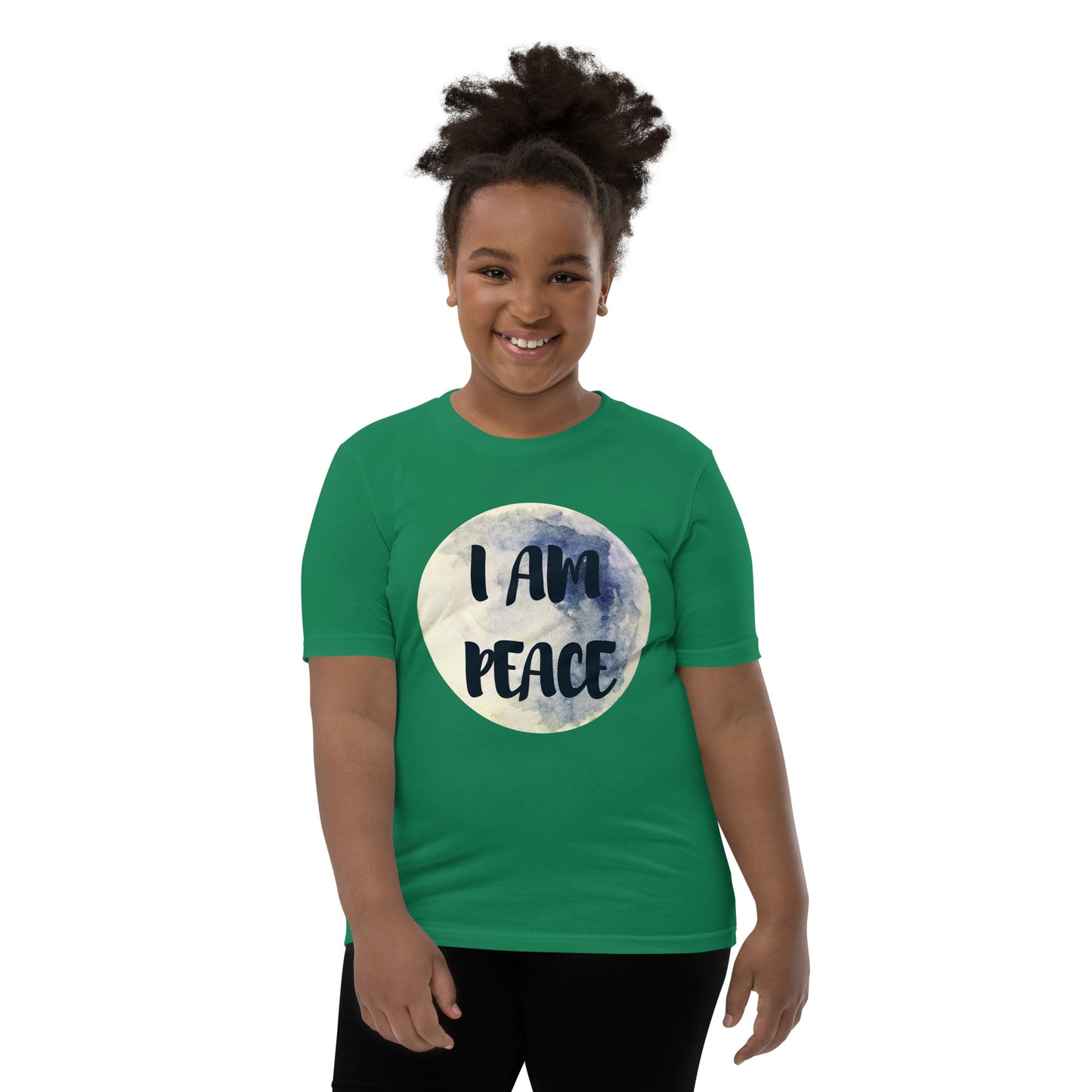 I AM Peace Positive Affirmation Youth Short Sleeve T-Shirt