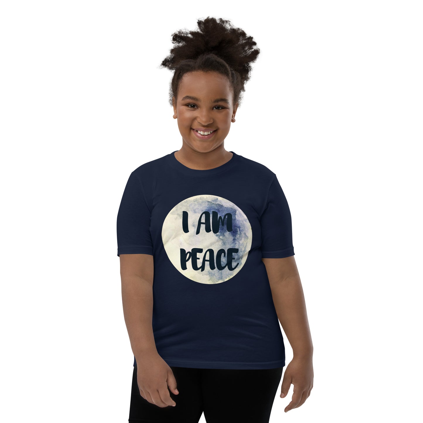 I AM Peace Positive Affirmation Youth Short Sleeve T-Shirt