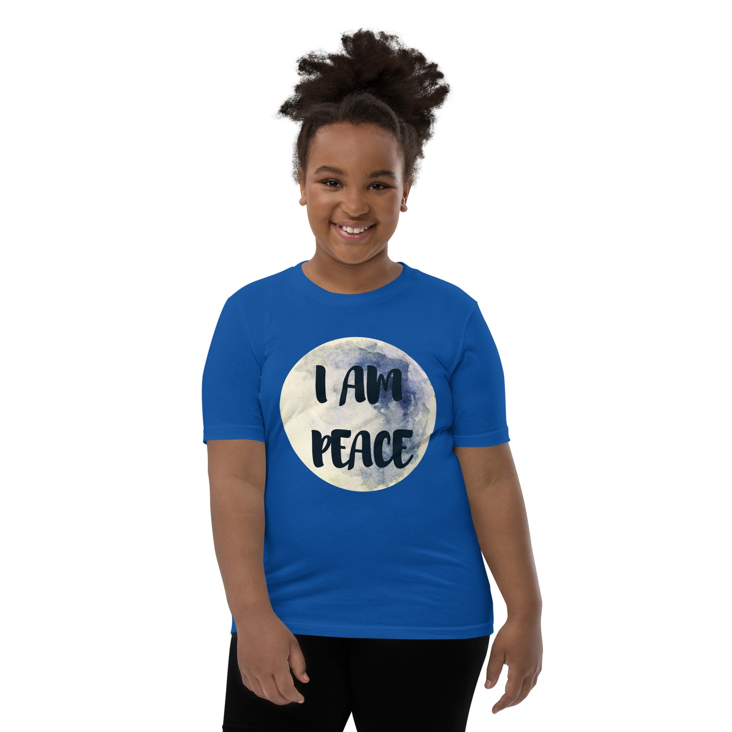 I AM Peace Positive Affirmation Youth Short Sleeve T-Shirt