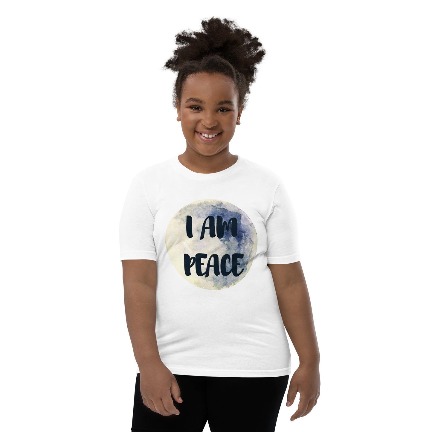 I AM Peace Positive Affirmation Youth Short Sleeve T-Shirt